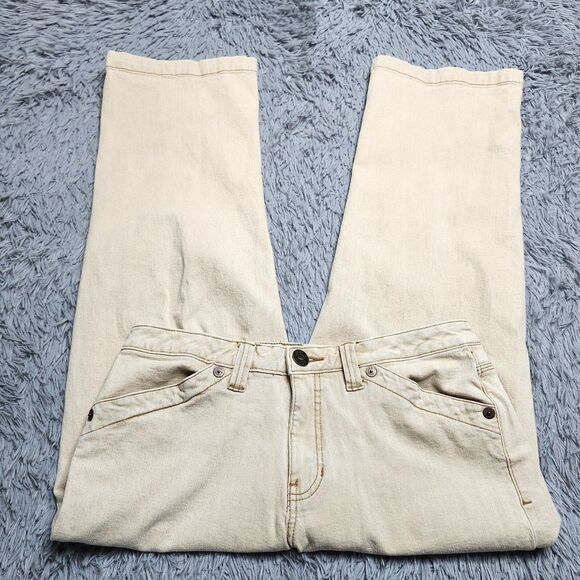 Jag Jeans Mid Rise Straight Womens 14 Button Zip Stretch Tan Palomino 28" Inseam - Picture 3 of 14